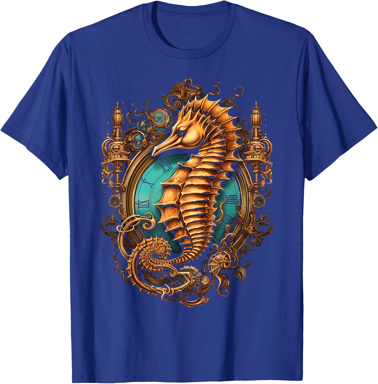 Seahorse Animal Motif Art Seahorse T-Shirt - T-Shirt | Royal