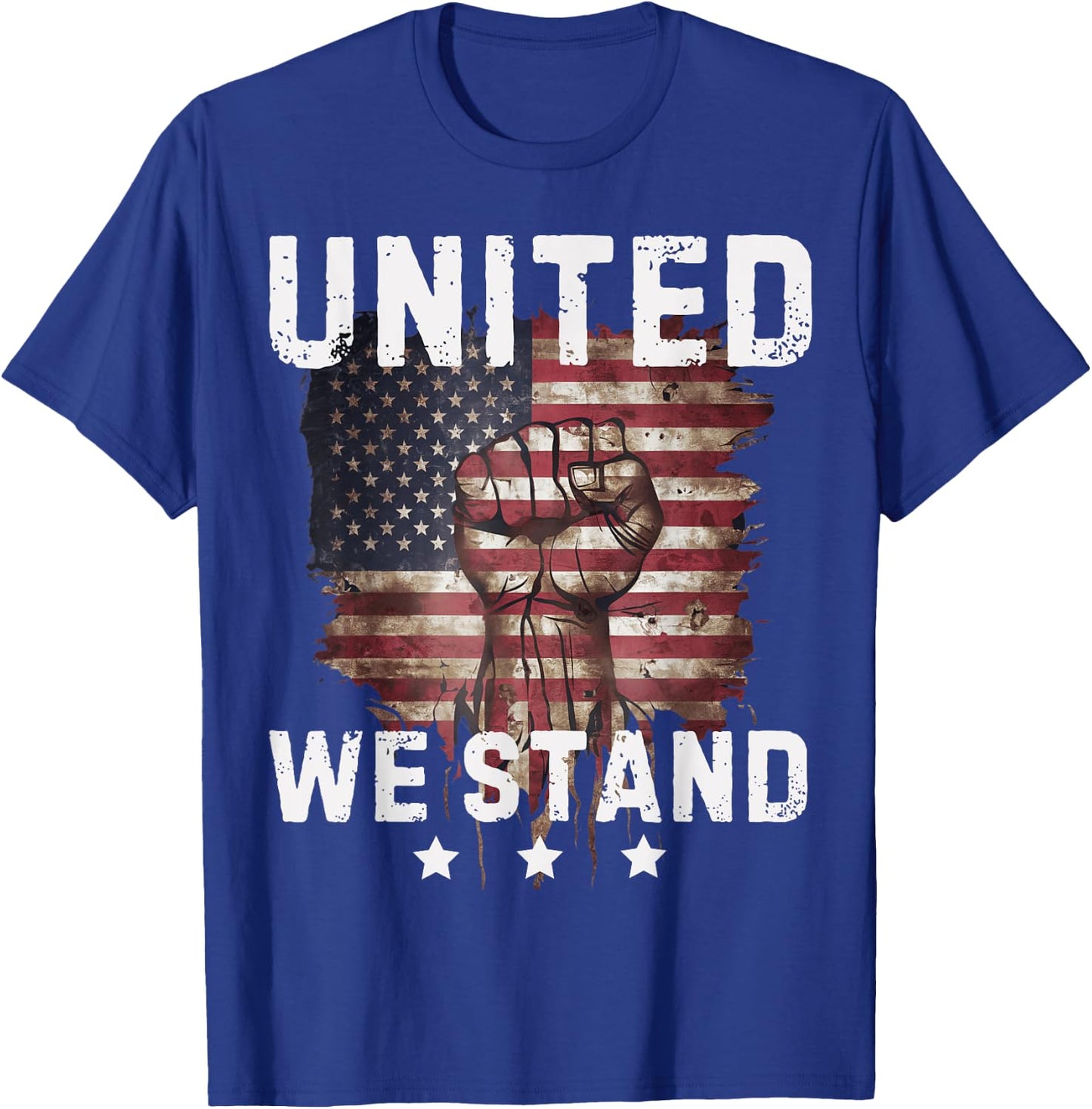 United We Stand Patriotic Gift USA Flag T-Shirt - T-Shirt | Royal