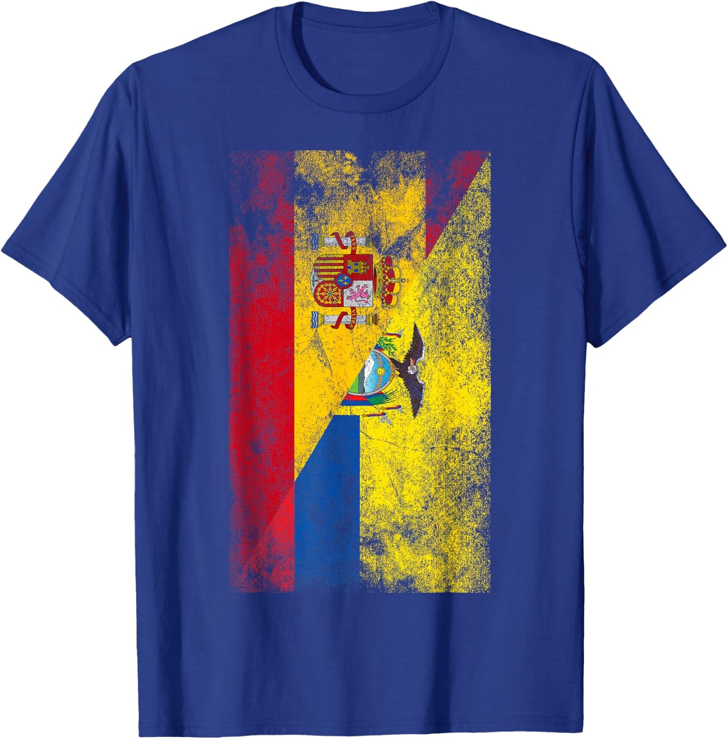 Spain & Ecuador Flags - Spanish Ecuadorian T-Shirt - T-Shirt | Royal