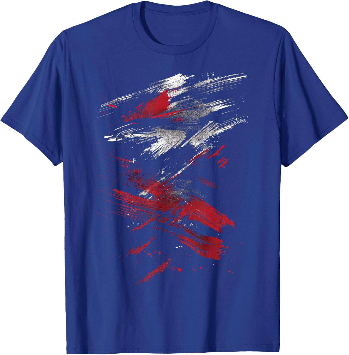 Red and Black Dynamic Splatter Graphic T-Shirt - T-Shirt | Royal