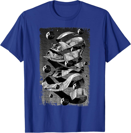 Star Wars Darth Vader M.C. Escher Style Artistic Poster T-Shirt - T-Shirt | Royal