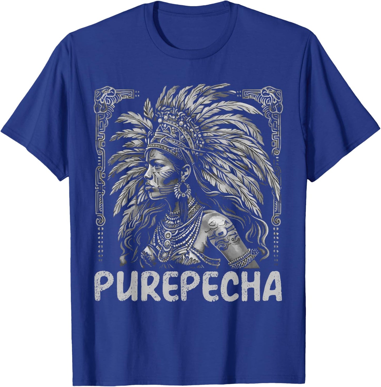 Indigenous People Mexico Native American Purepecha Tribe T-Shirt - T-Shirt | Royal