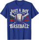 Just A Boy Who Loves Baseball T-Shirt - T-Shirt | Royal