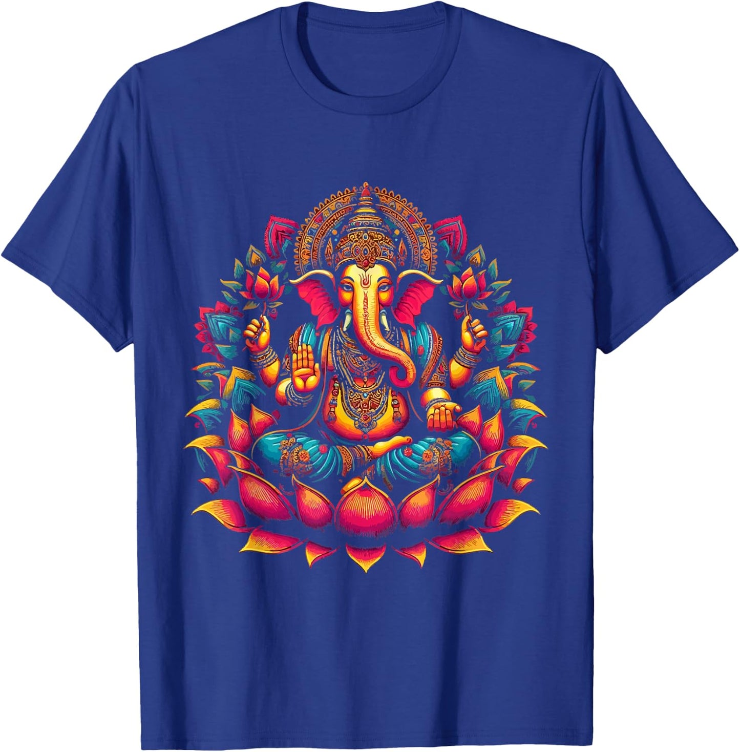 Ganesh Symbol Yoga Hindu Elephant God Ganesha Puja T-Shirt - T-Shirt | Royal