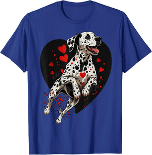 Dalmatian Love Heart for Valentines Day on Dalmatian Lover T-Shirt - T-Shirt | Royal