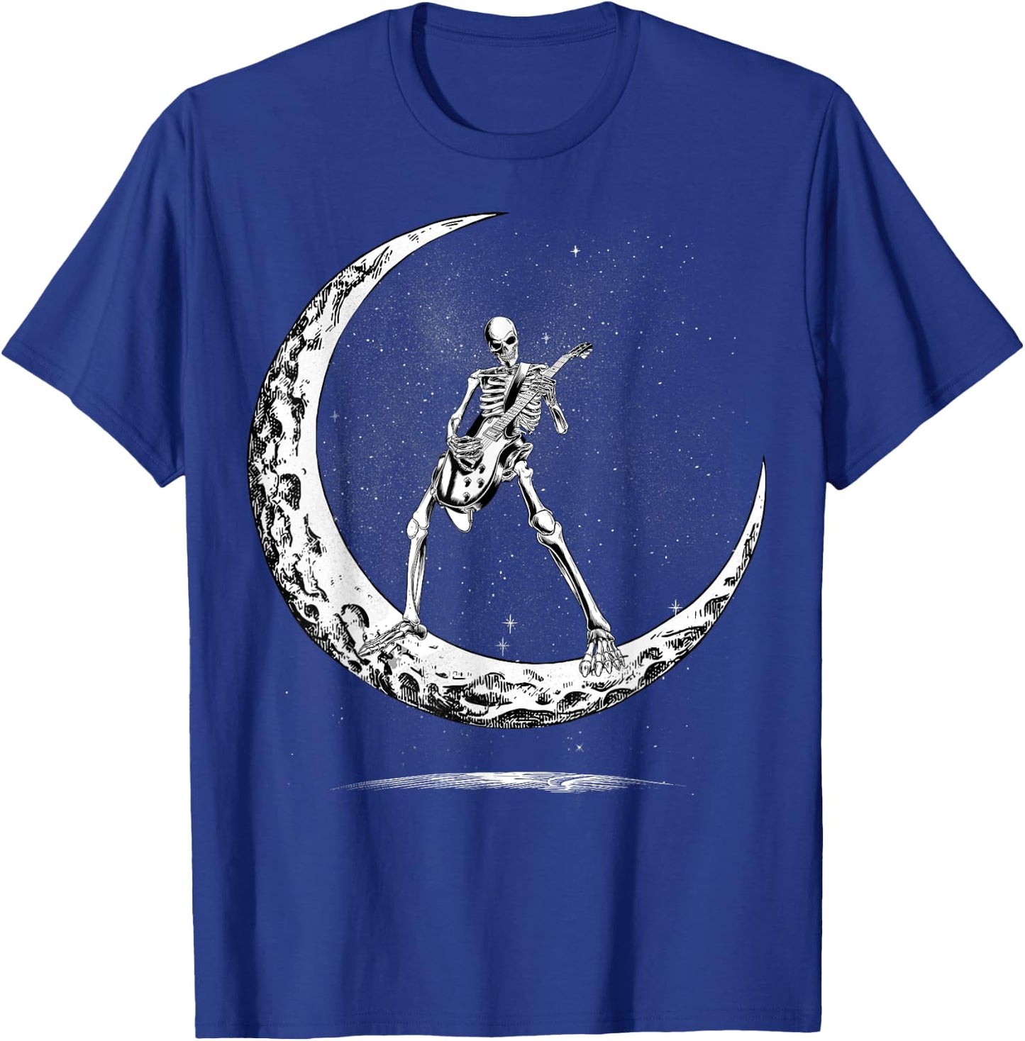 Skeleton Playing Guitar Rock And Roll Band Kids T-Shirt - T-Shirt | Royal