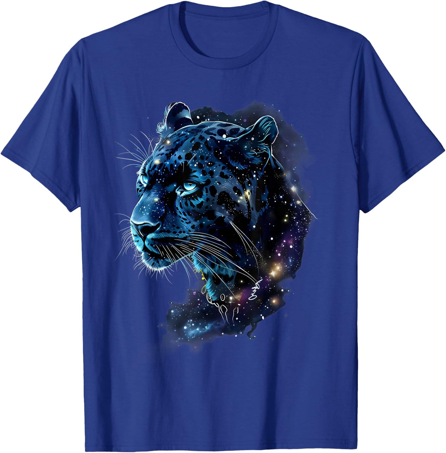 Tropical Jungle Animal Art Panther Lover - -Adults, Kids - Black - Small - Short Sleeve - Classic Fit - Animal Print Panther Graphic T-Shirt - T-Shirt | Royal