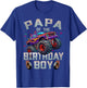 Papa Of The Birthday Boy Monster Truck Family T-Shirt - T-Shirt | Royal