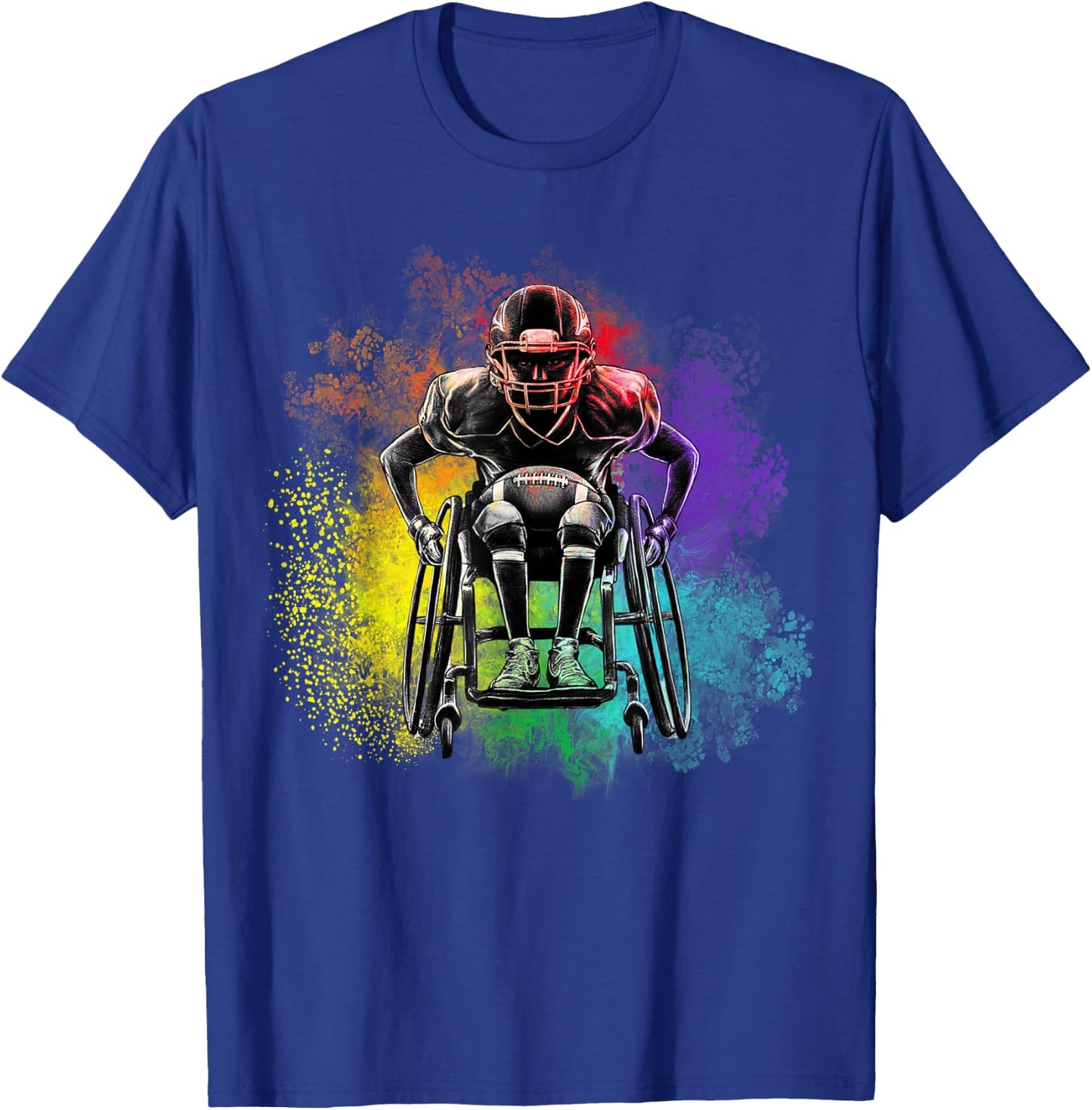 Football Wheelchair T-Shirt - T-Shirt | Royal