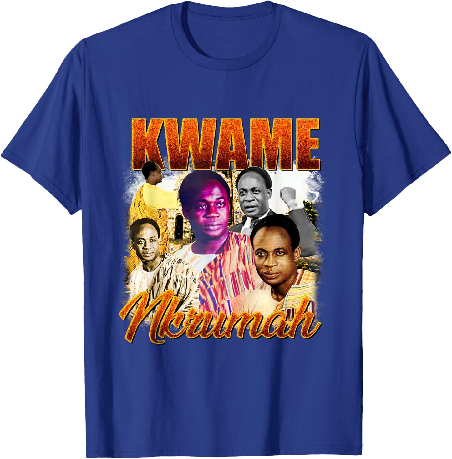 Kwame Nkrumah For Ghana 90's Vintage Bootleg T-Shirt - T-Shirt | Royal