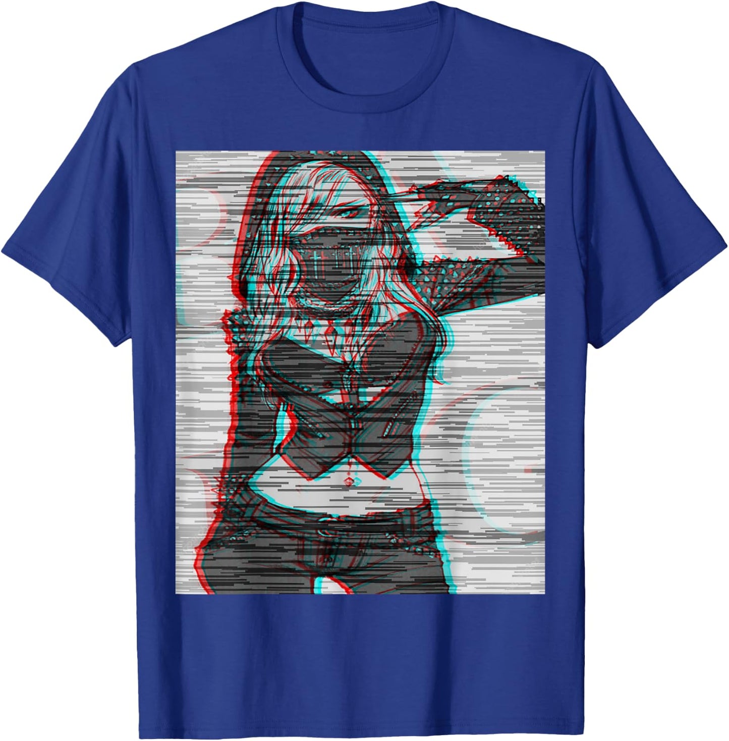 Gangsta glitch cyber assassin t shirt T-Shirt - T-Shirt | Royal