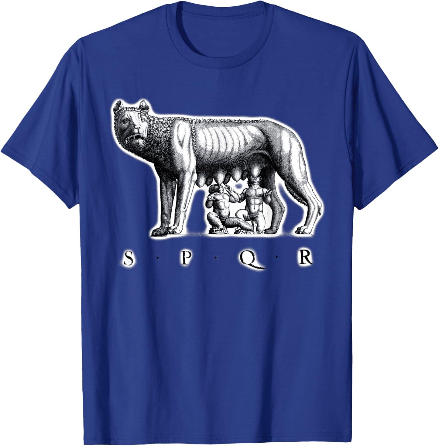 SPQR Roman Rome wolf Romulus Remus T-Shirt - T-Shirt | Royal