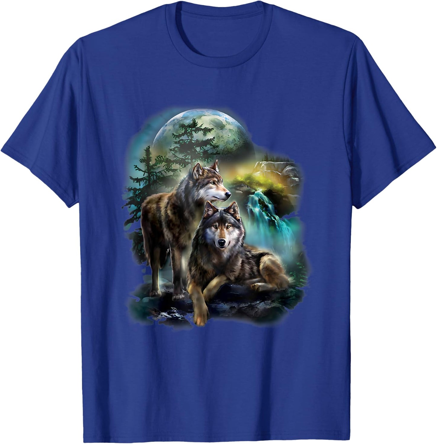 Vintage wolf Shirt wolf women Lovers for boys and girls T-Shirt - T-Shirt | Royal