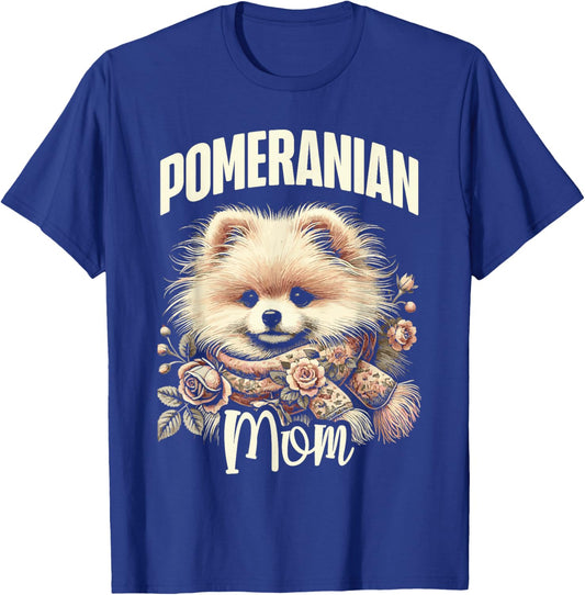 Pomeranian mom Cute Pomeranian Love Mom Design T-Shirt - T-Shirt | Royal