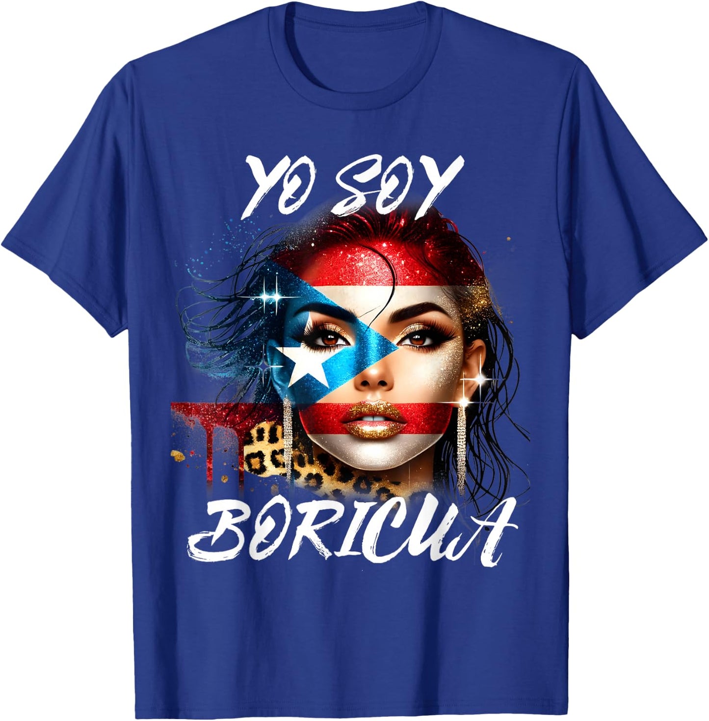 Puerto Rican Women Yo Soy Boricua Puerto Rico Flag Hispanic T-Shirt - T-Shirt | Royal