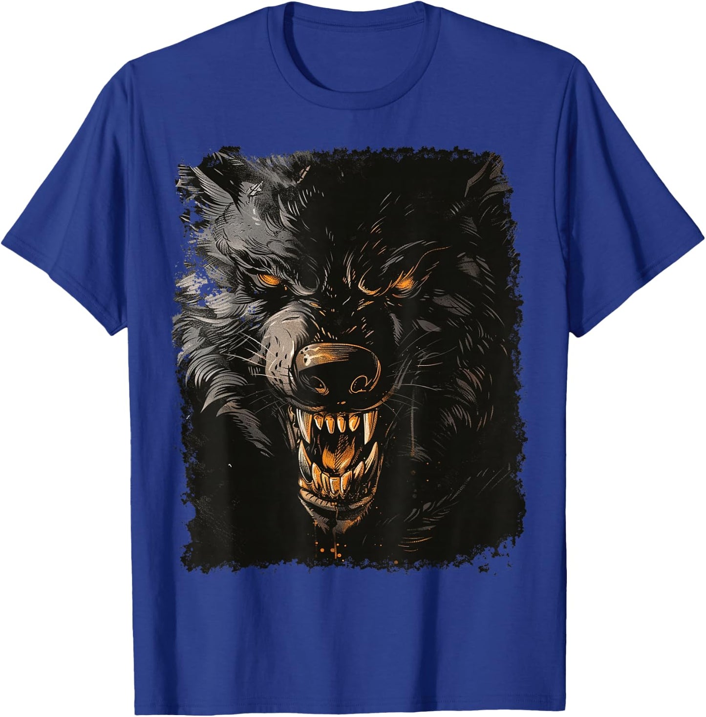 Halloween Design Black Werewolf T-Shirt - T-Shirt | Royal