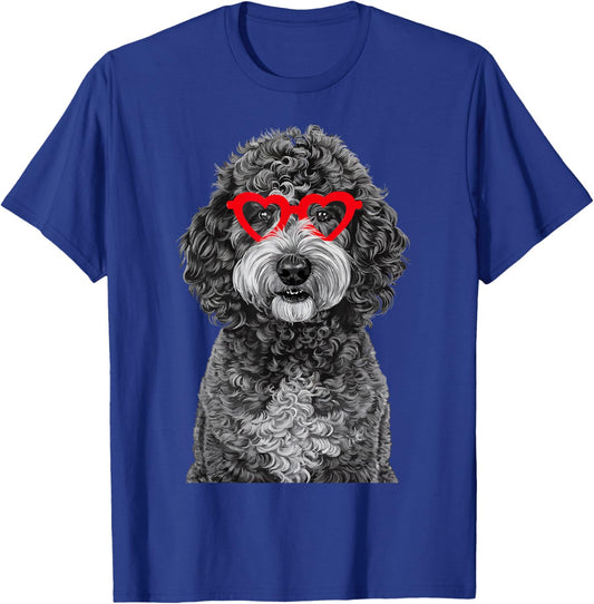 Valentine's Day Doodle Dog Lover Pet Owner Heart Love T-Shirt - T-Shirt | Royal