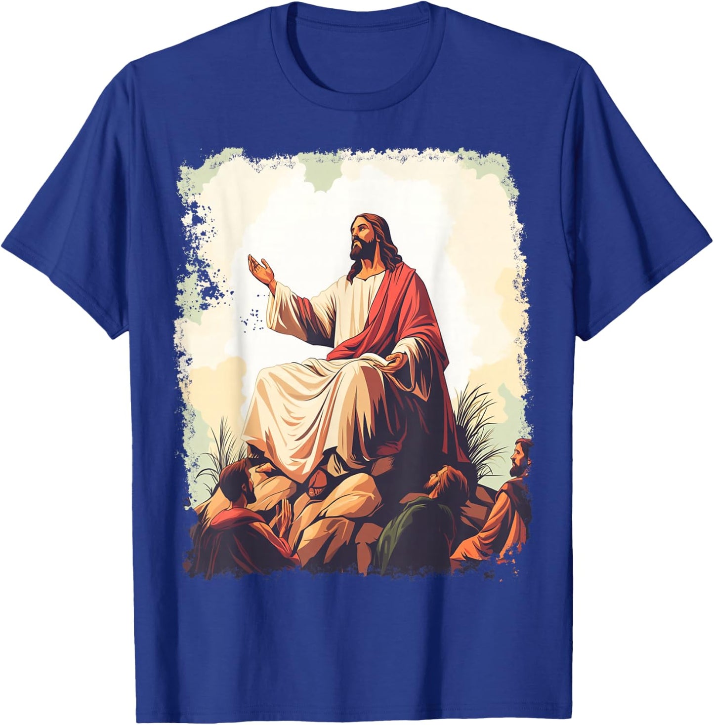 Sermon on the Mount Jesus Christian T-Shirt - T-Shirt | Royal