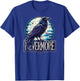 Nevermore with Raven Edgar Allan Poe Distressed T-Shirt - T-Shirt | Royal