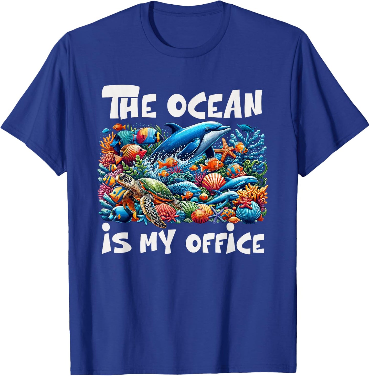 Funny Marine Biologist Costume Biology Marine Wildlife T-Shirt - T-Shirt | Royal