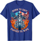 Born to shit forced to wipe Skeleton Racer Motorcycle Biker T-Shirt - T-Shirt | Royal
