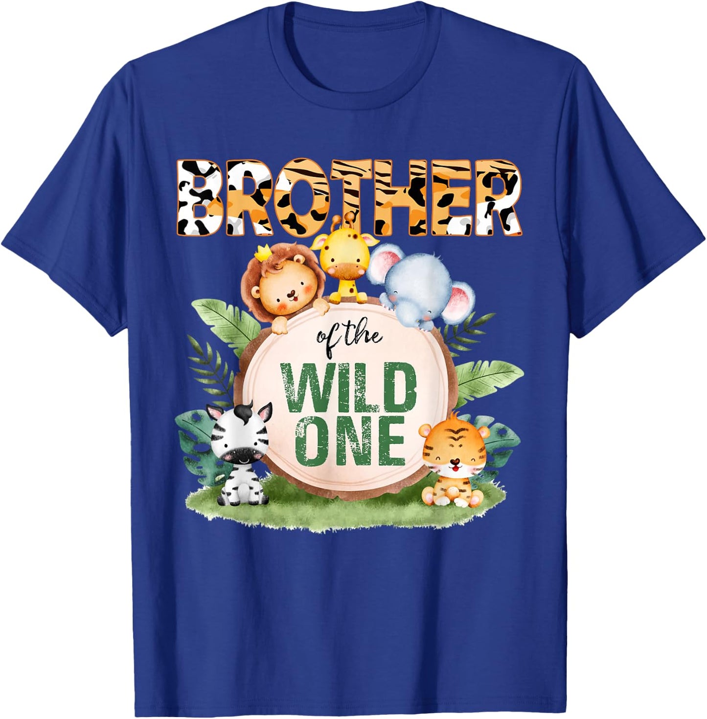 Brother Of The Wild One 1st Birthday Safari Family Matching T-Shirt - T-Shirt | Royal