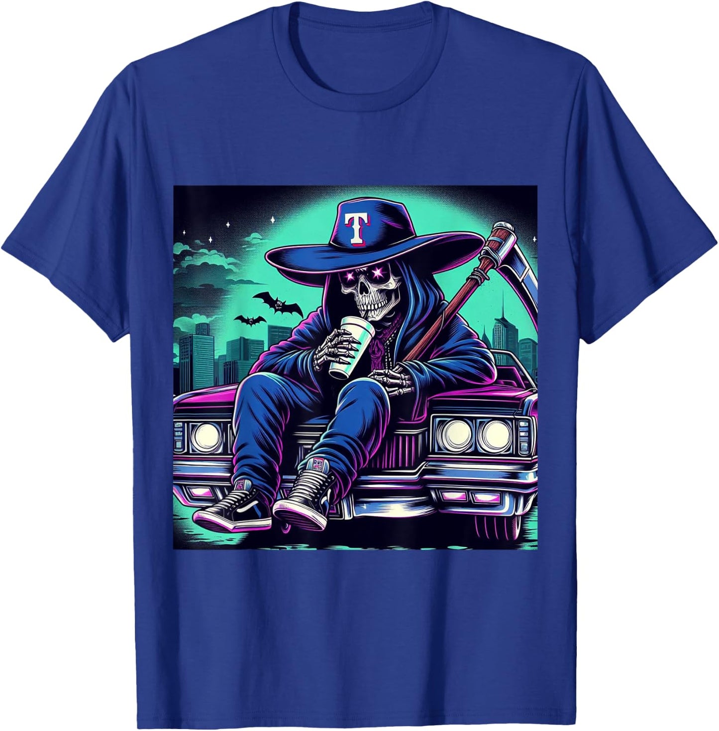 Texas Grim Reaper T-Shirt - T-Shirt | Royal