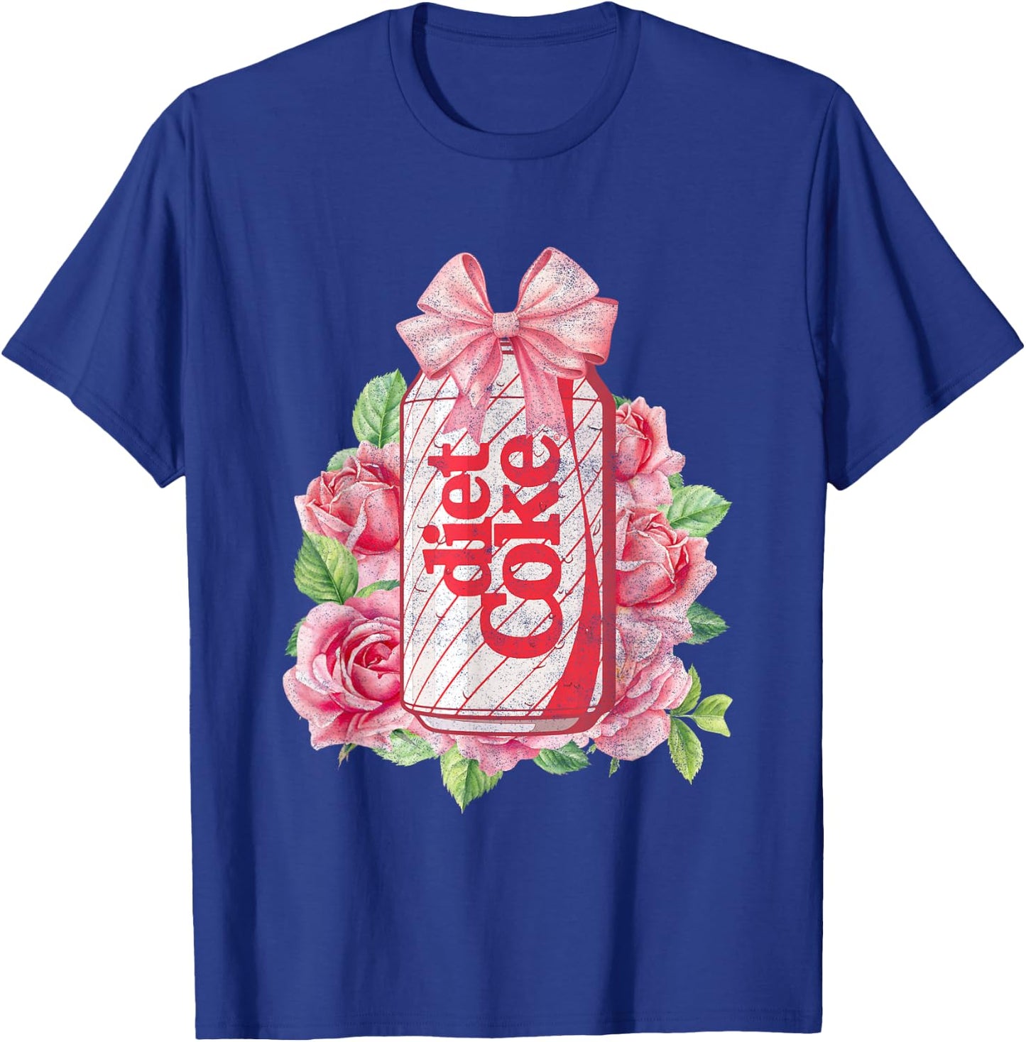 Coca-Cola Diet Coke With Pink Bow Floral Logo Vintage T-Shirt - T-Shirt | Royal