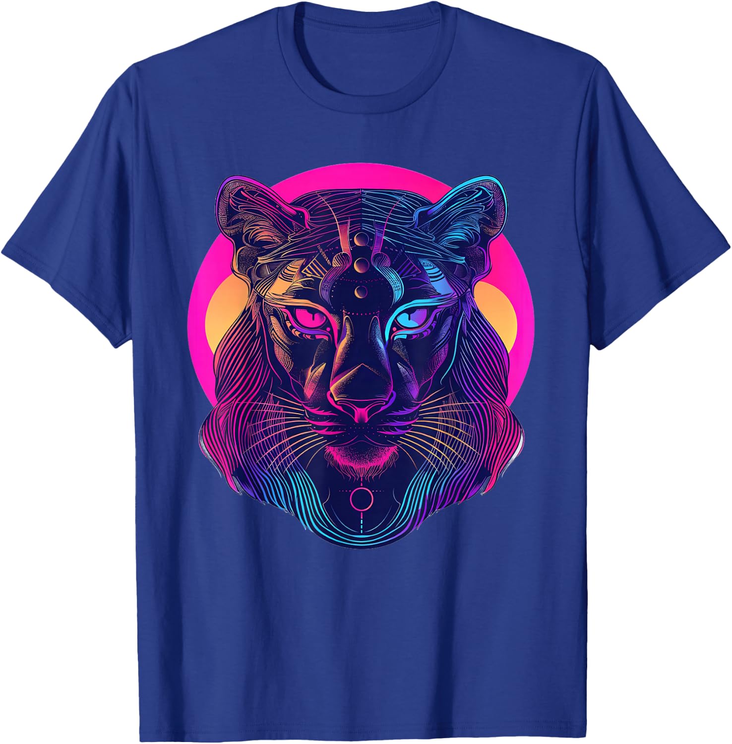 Sekhmet Synthwave T-Shirt - T-Shirt | Royal