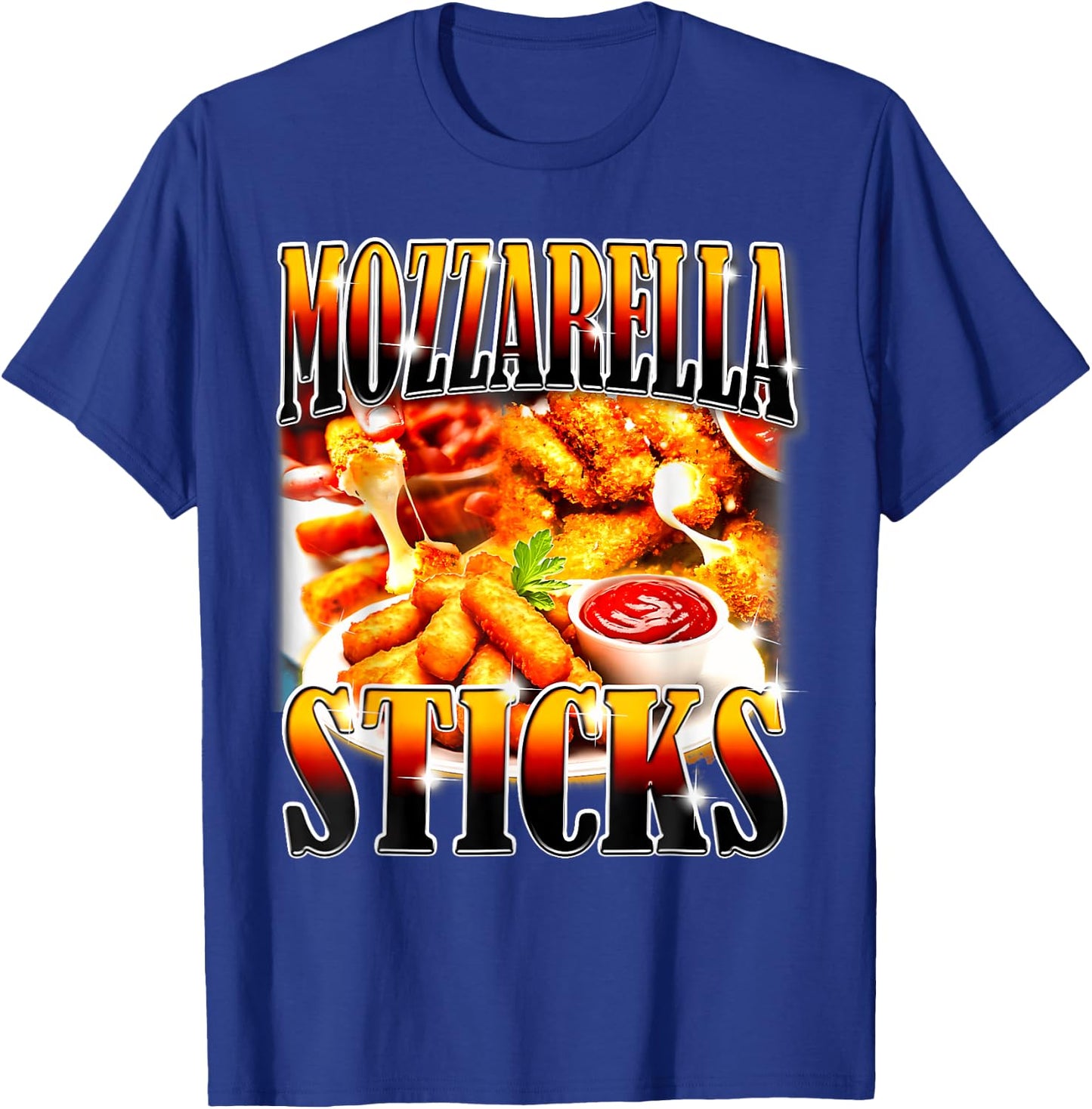 Bootleg Rap Funny Chicken Tenders Vintage 90s Heavy Metal T-Shirt - T-Shirt | Royal