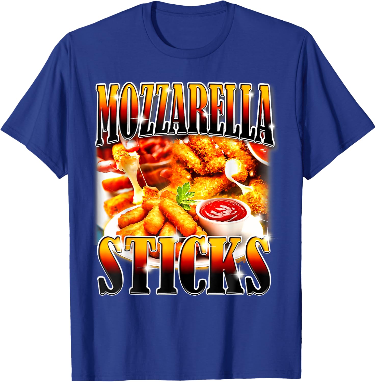 Bootleg Rap Funny Chicken Tenders Vintage 90s Heavy Metal T-Shirt - T-Shirt | Royal