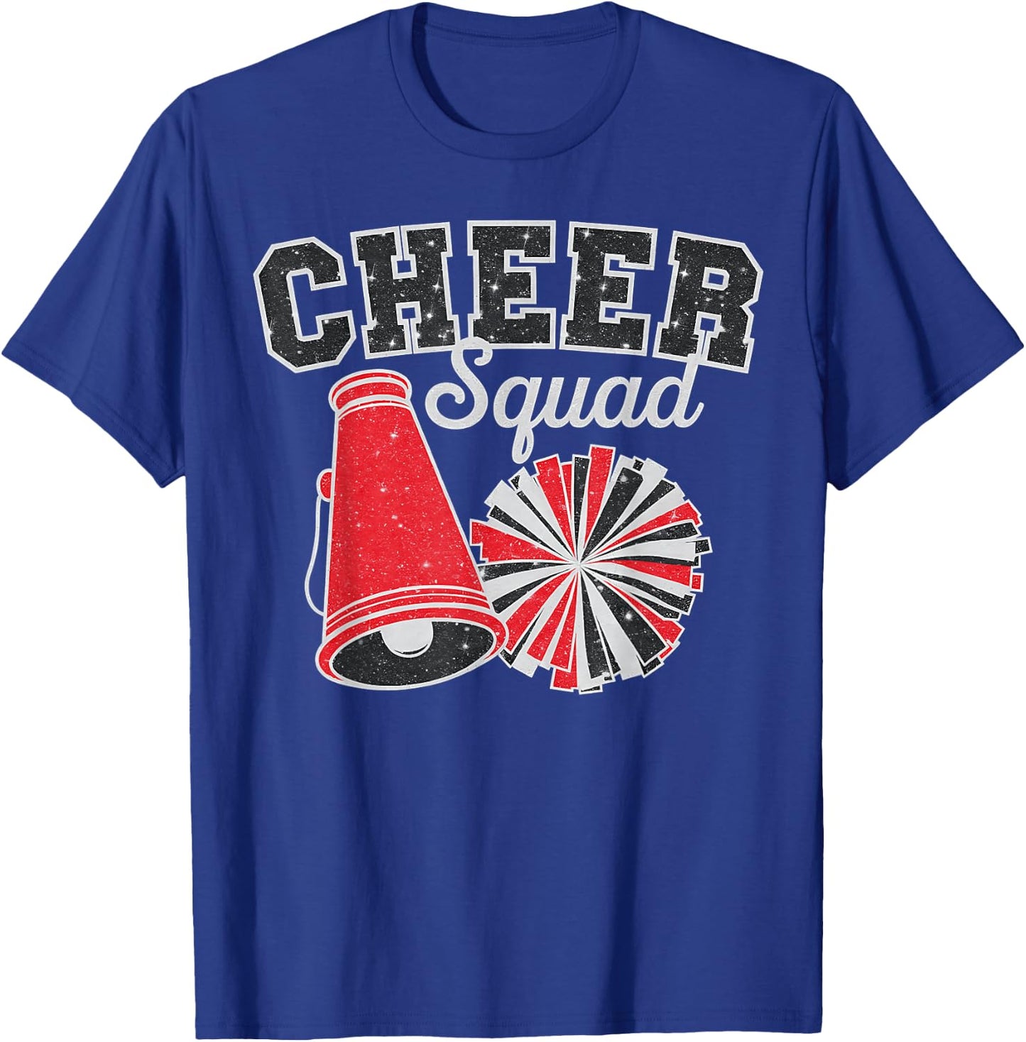 Cheer Squad Funny Cheerleader Cheerleading Red Women Girl T-Shirt - T-Shirt | Royal