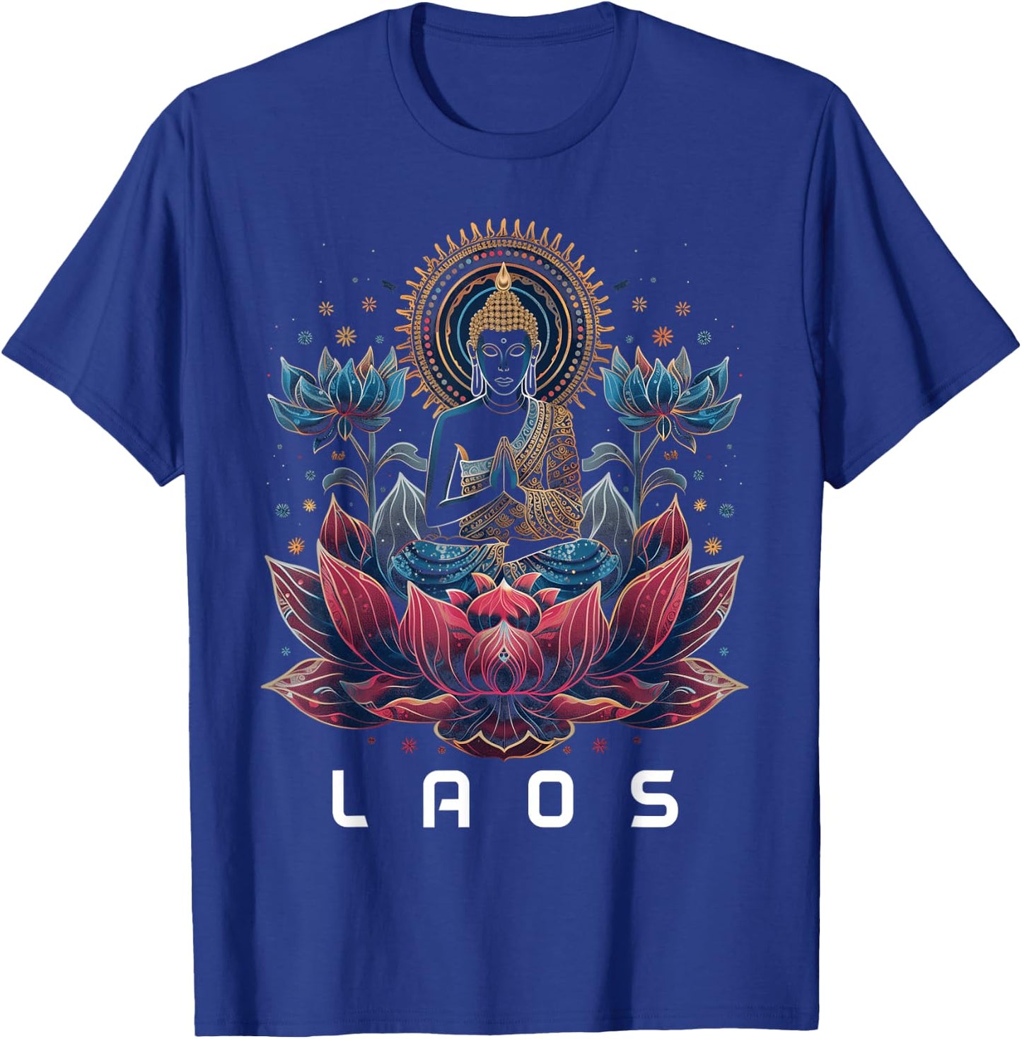 Laos Buddha Vintage Buddhist Souvenir T-Shirt - T-Shirt | Royal