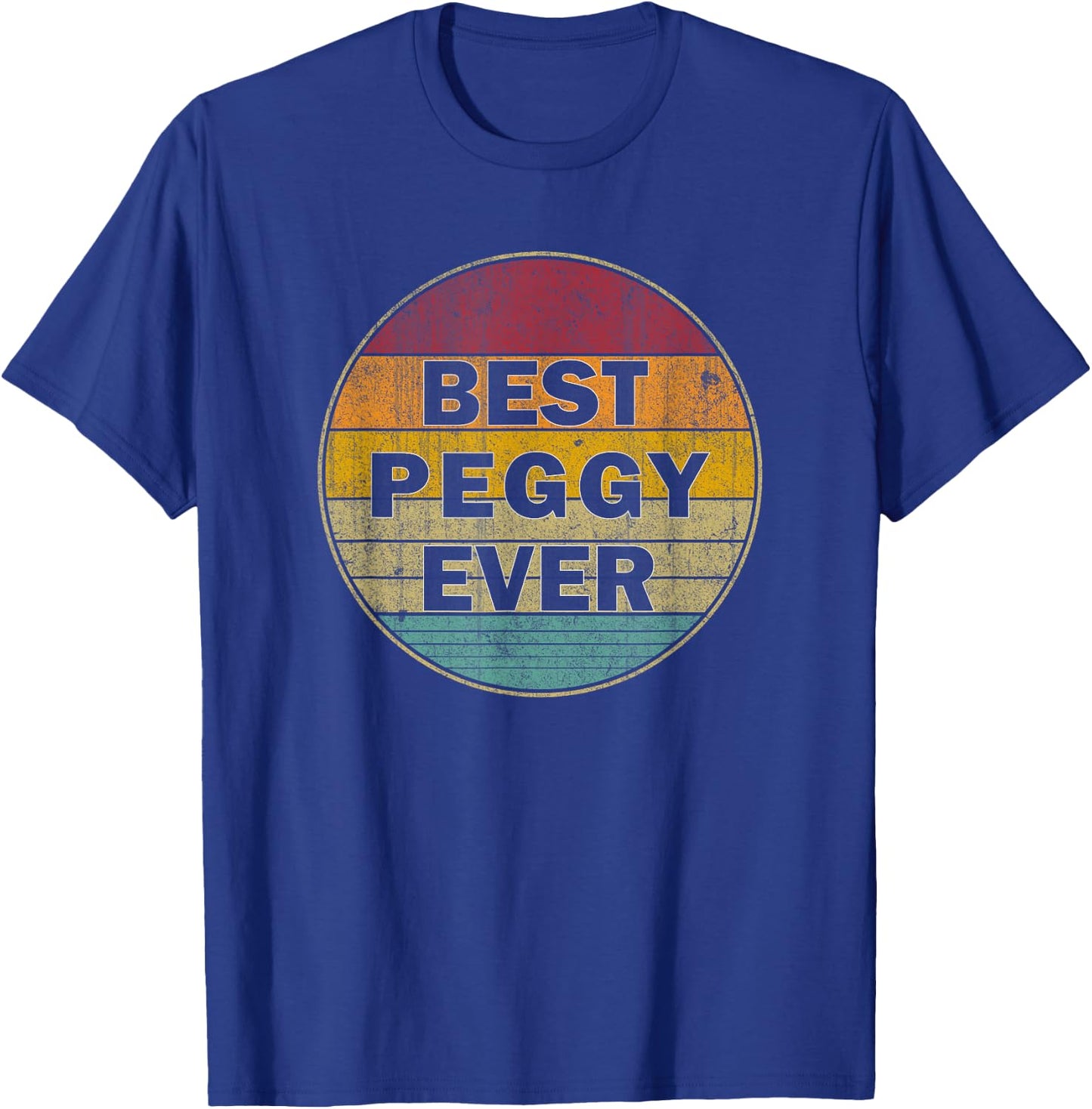 Personalized Name Peggy I Love Peggy Retro Vintage Style T-Shirt - T-Shirt | Royal