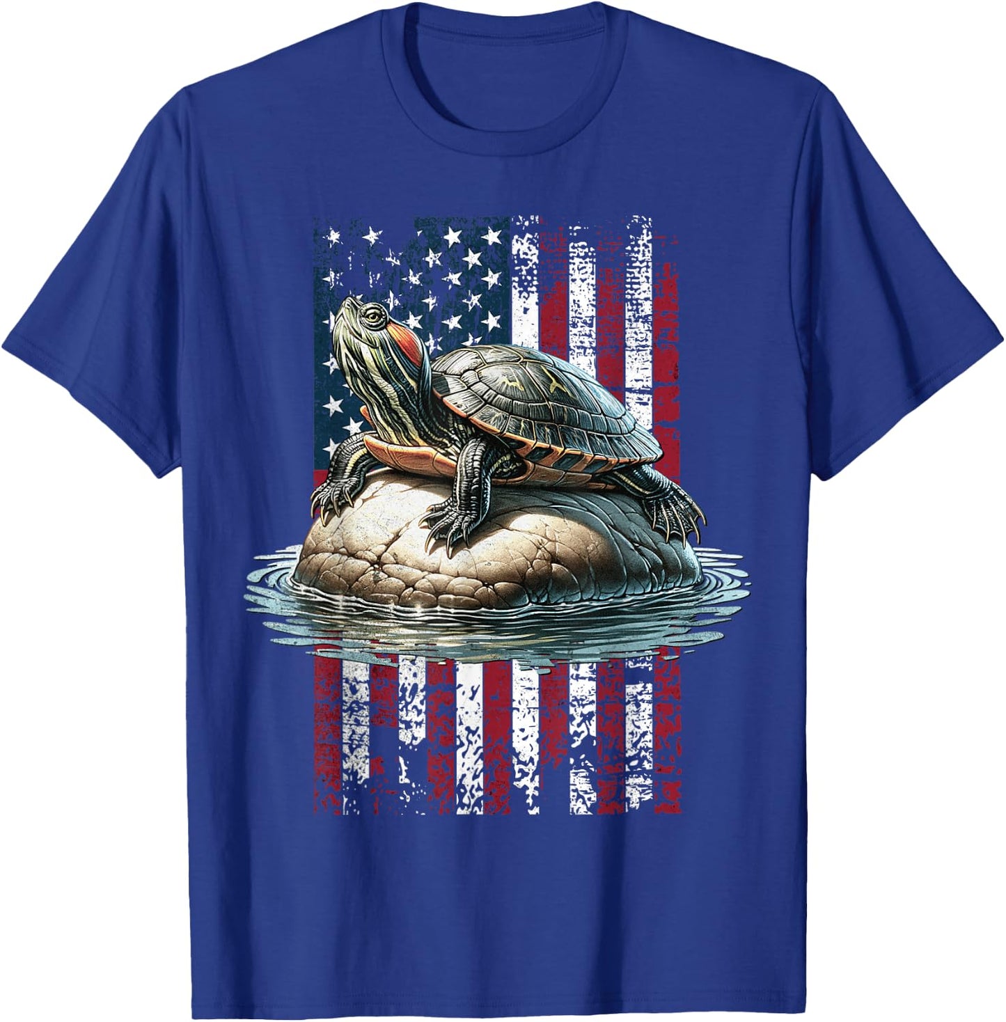 American Turtle Red Eared Slider US Red Eared Slider T-Shirt - T-Shirt | Royal