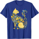 Ukrainian Cat Cute Floral Vintage Ukraine Flag & Vyshyvanka T-Shirt - T-Shirt | Royal