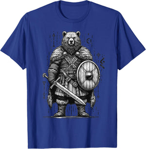 Viking Bear Warrior Odin Berserker Norse Bear Warrior T-Shirt - T-Shirt | Royal