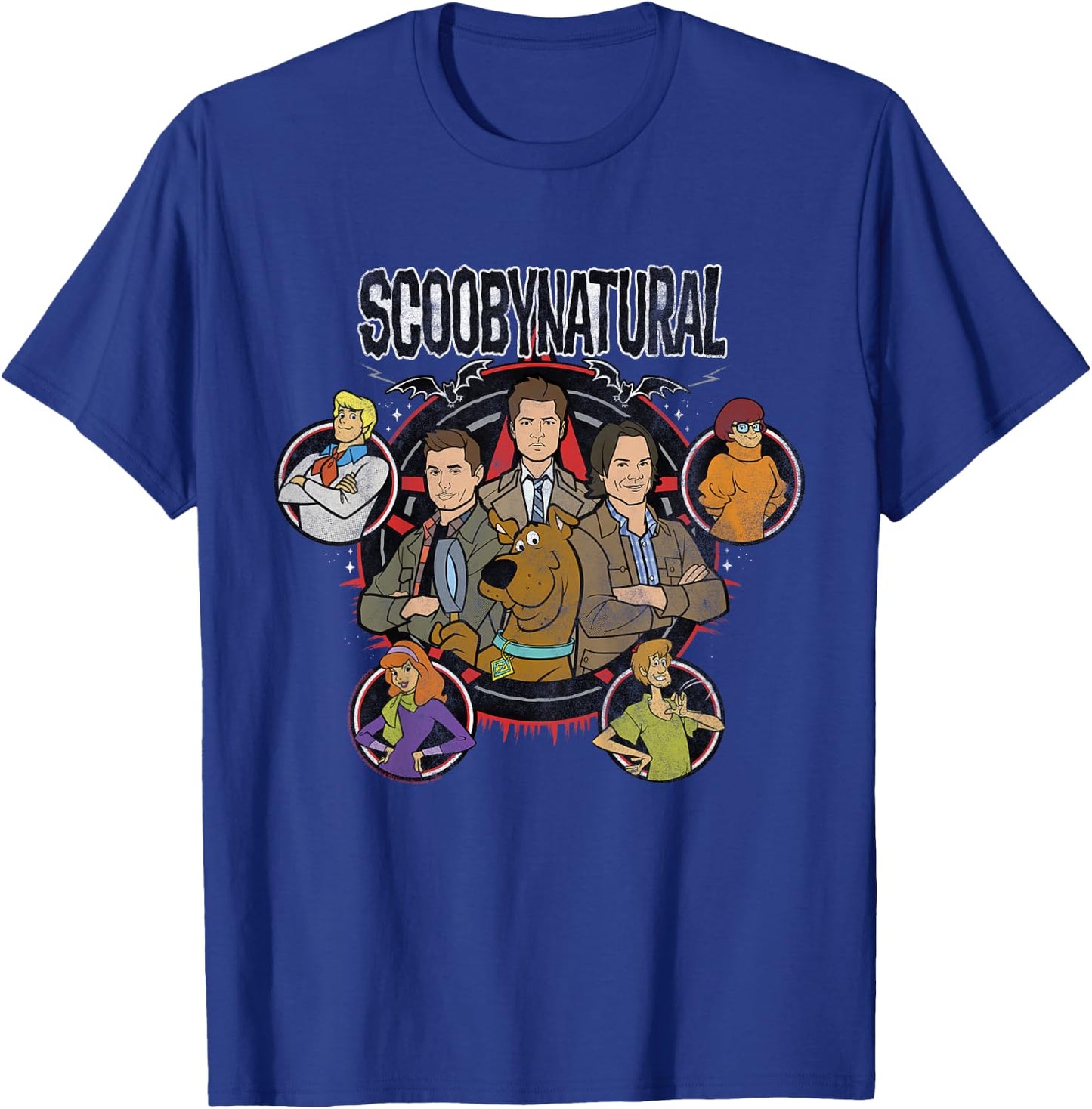 Kids Scooby-Doo Scoobynatural Mash Up Group Shot Poster T-Shirt - T-Shirt | Royal