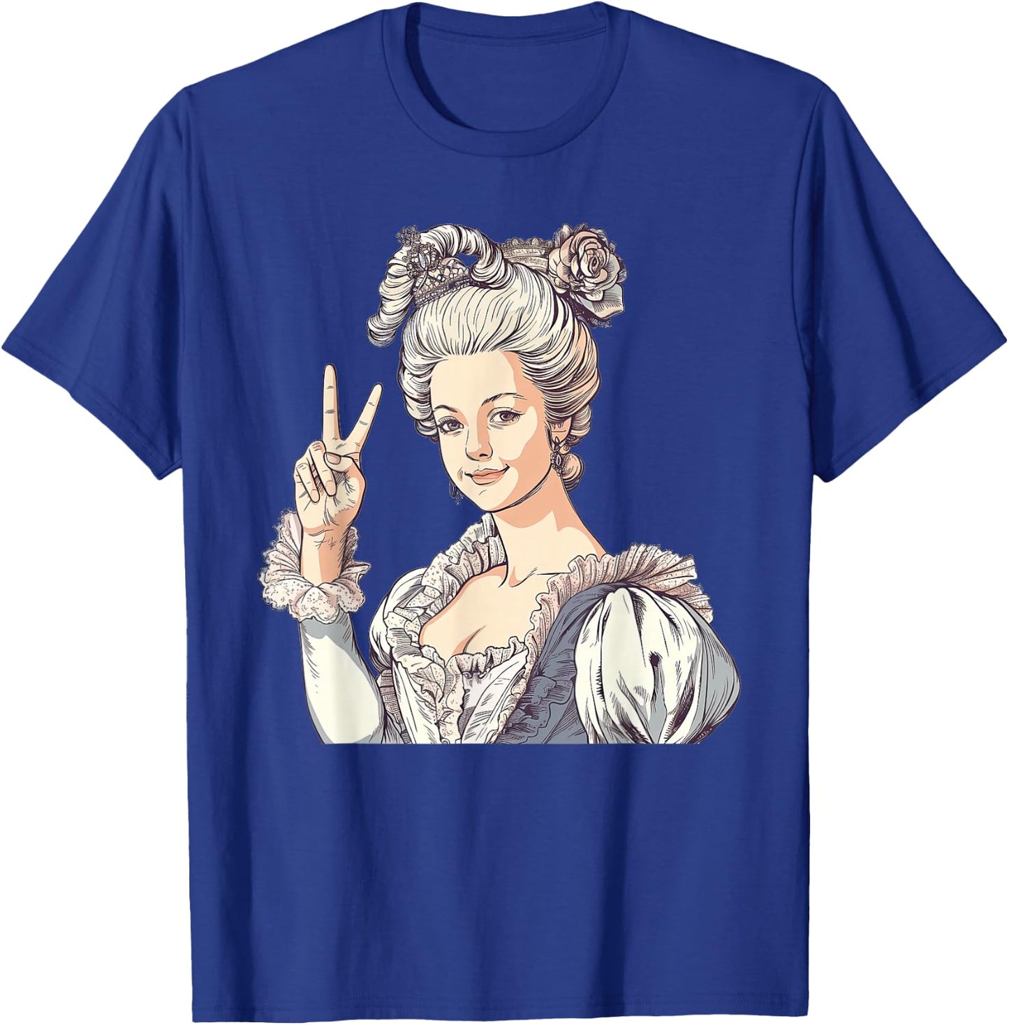 Marie Antoinette Showing The Peace Sign T-Shirt - T-Shirt | Royal