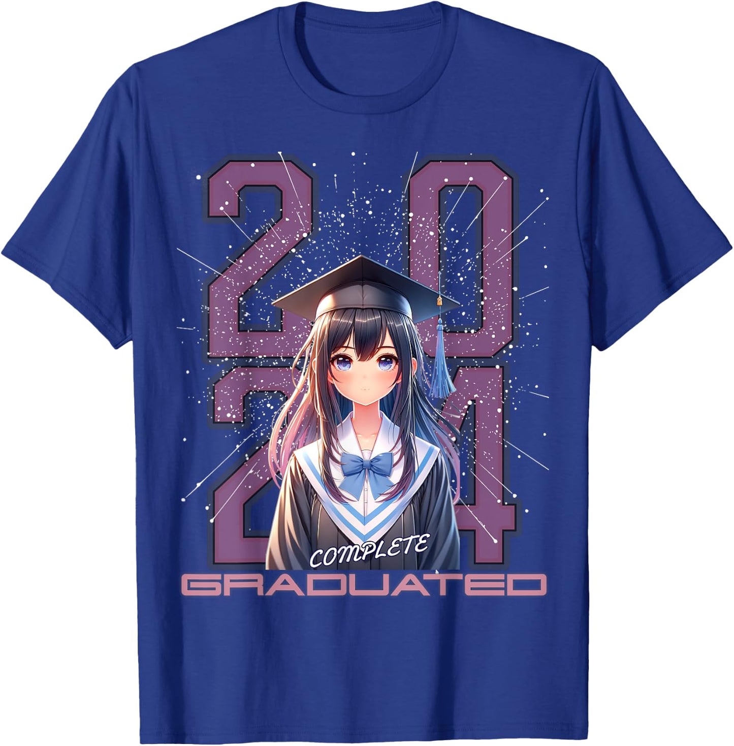 Graduation shirts 2024 anime lover high school college T-Shirt - T-Shirt | Royal