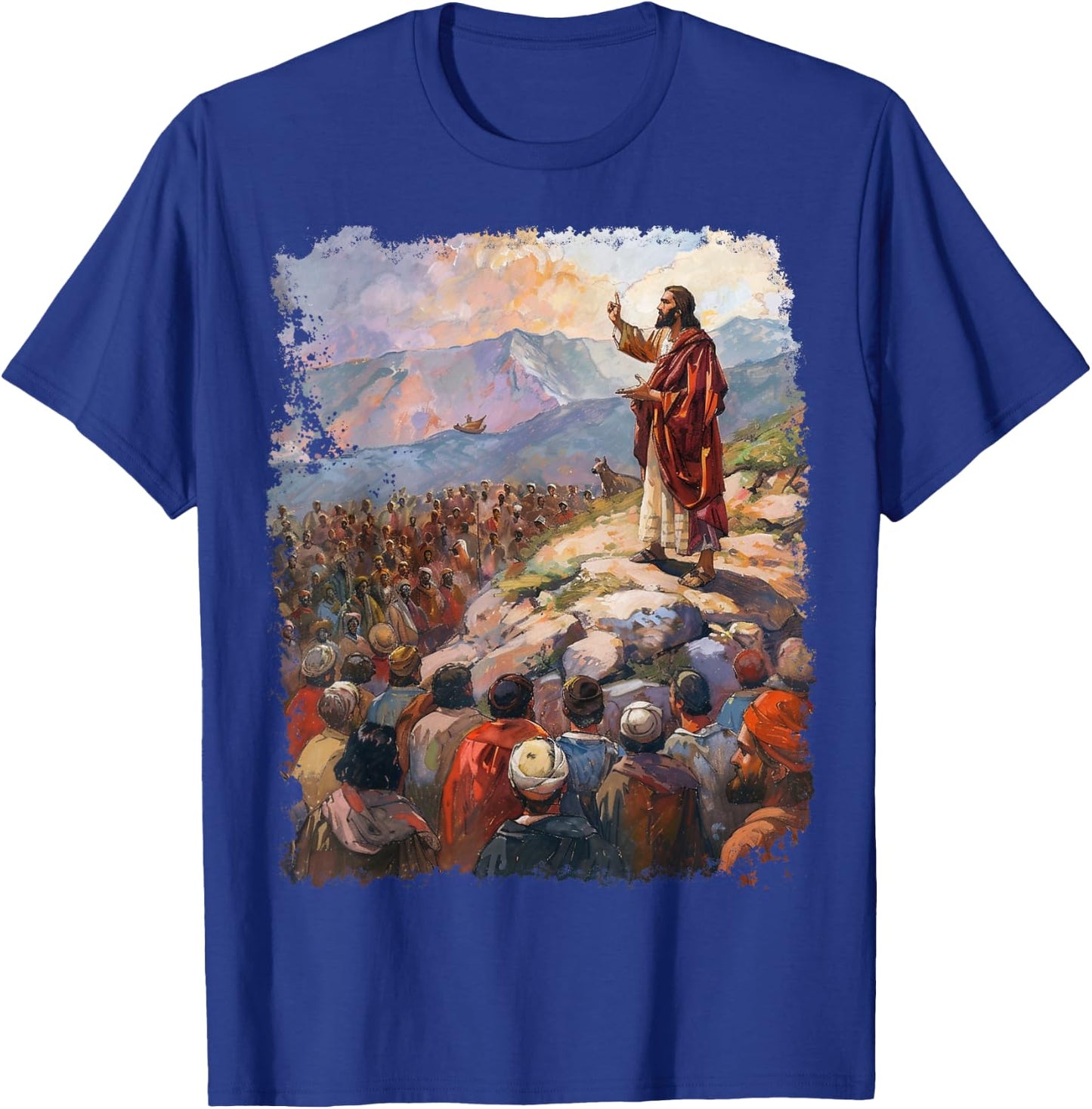 Sermon on the Mount Jesus Christ T-Shirt - T-Shirt | Royal