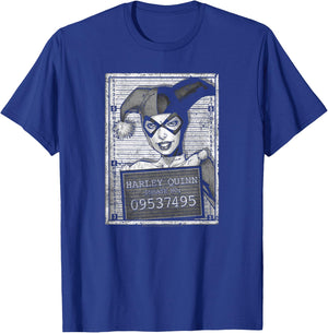 Batman Harley Quinn Inmate T-Shirt - T-Shirt | Royal