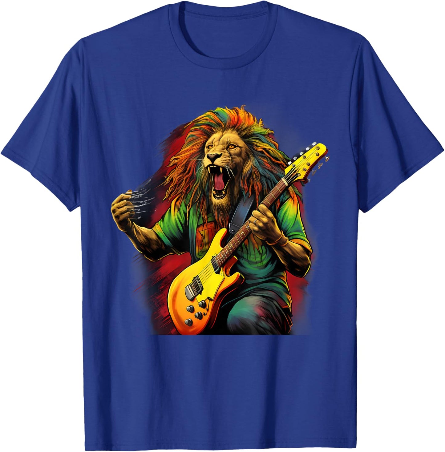 Rasta Reggae Lion Jamaican Roots Lion of Judah Reggae Music T-Shirt - T-Shirt | Royal