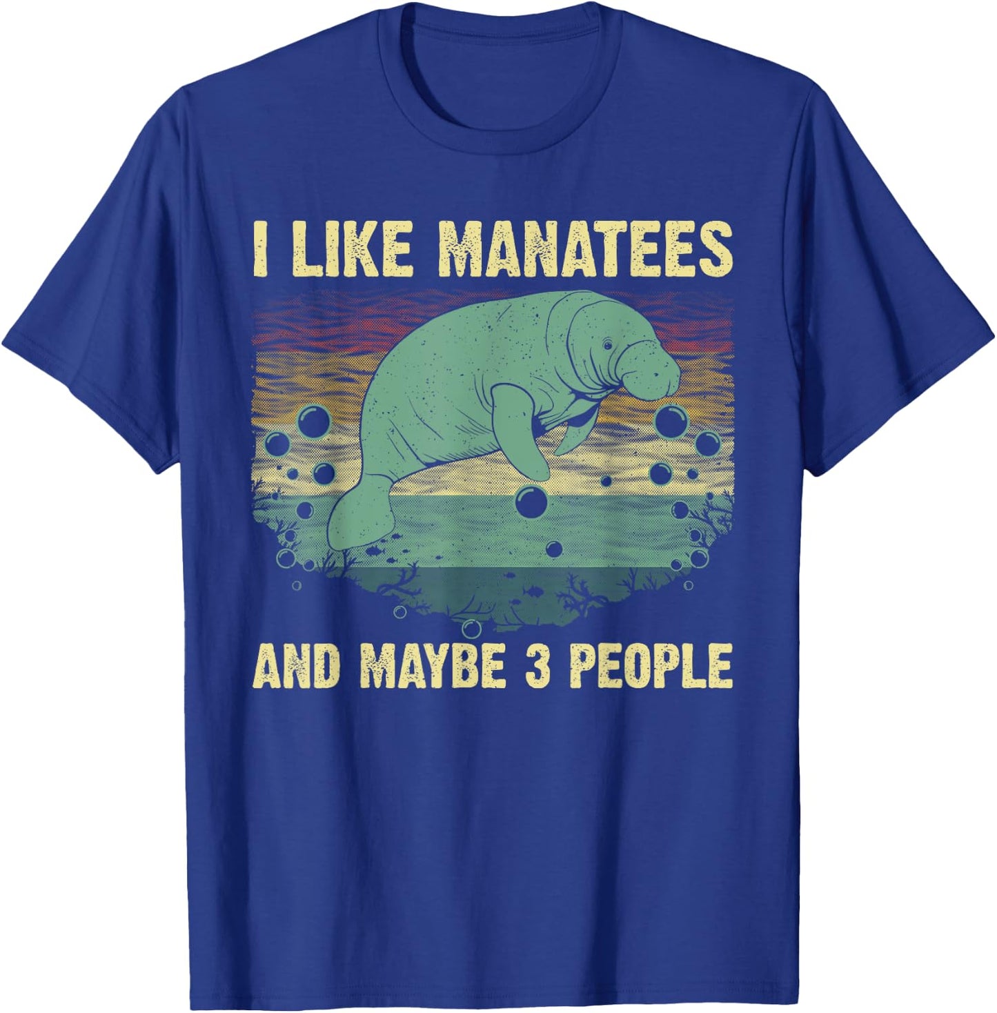 Funny Manatee Design Women Toddlers Manatee Lover T-Shirt - T-Shirt | Royal