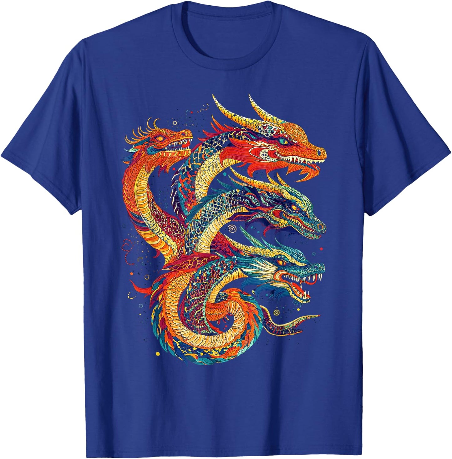 Hydra Dragon Graphic Mythical Art Hydra Dragon T-Shirt - T-Shirt | Royal
