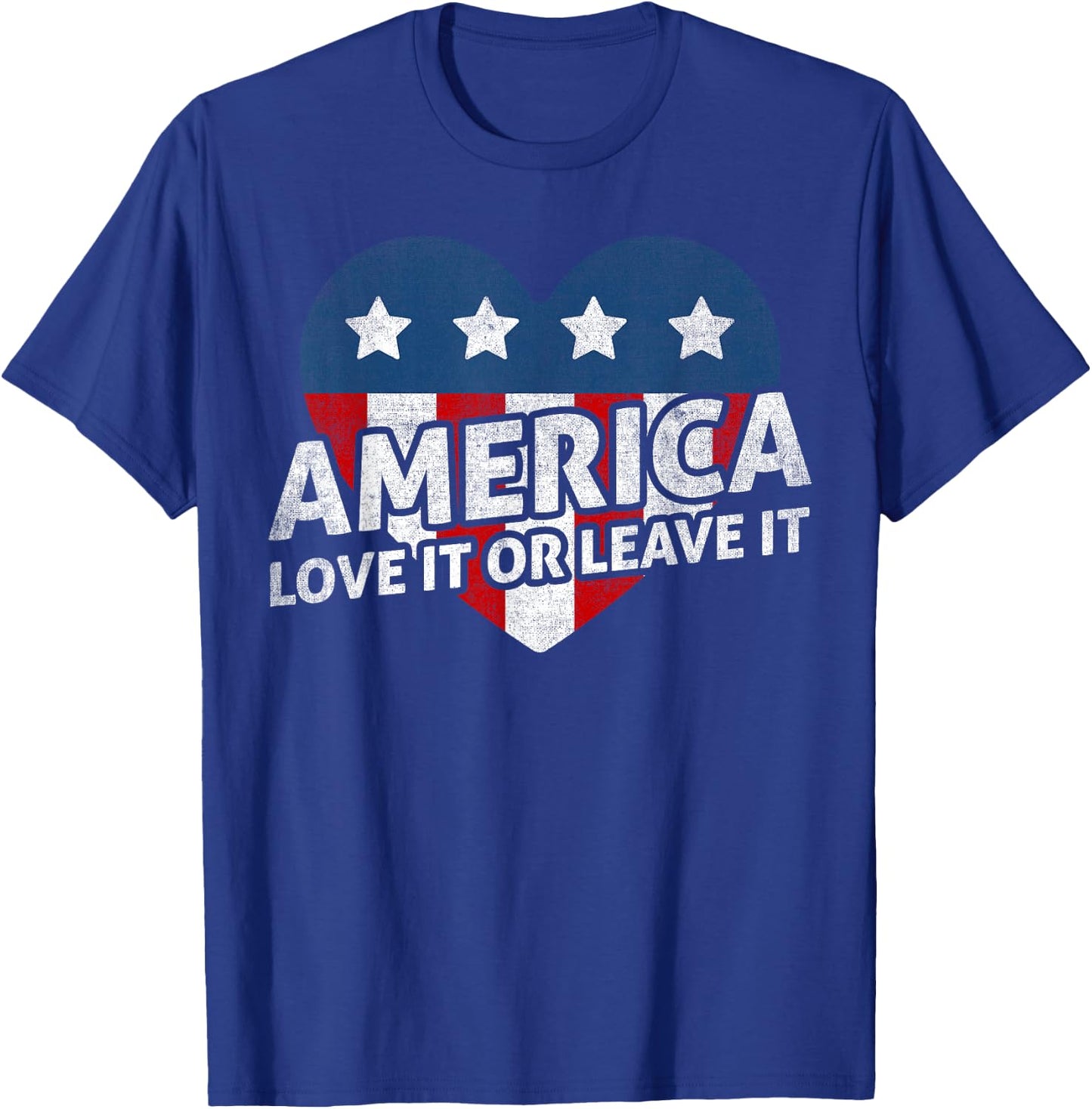 America - Love It Or Leave It - US Patriotic T-Shirt - T-Shirt | Royal