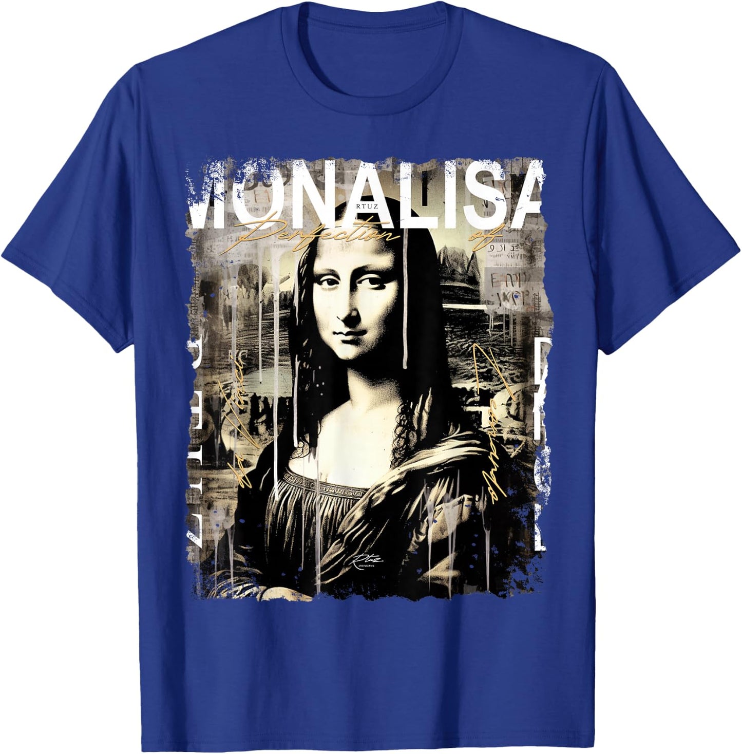 Mona Lisa Aesthetic Clothes Vintage Y2K Streetwear Women Men T-Shirt - T-Shirt | Royal