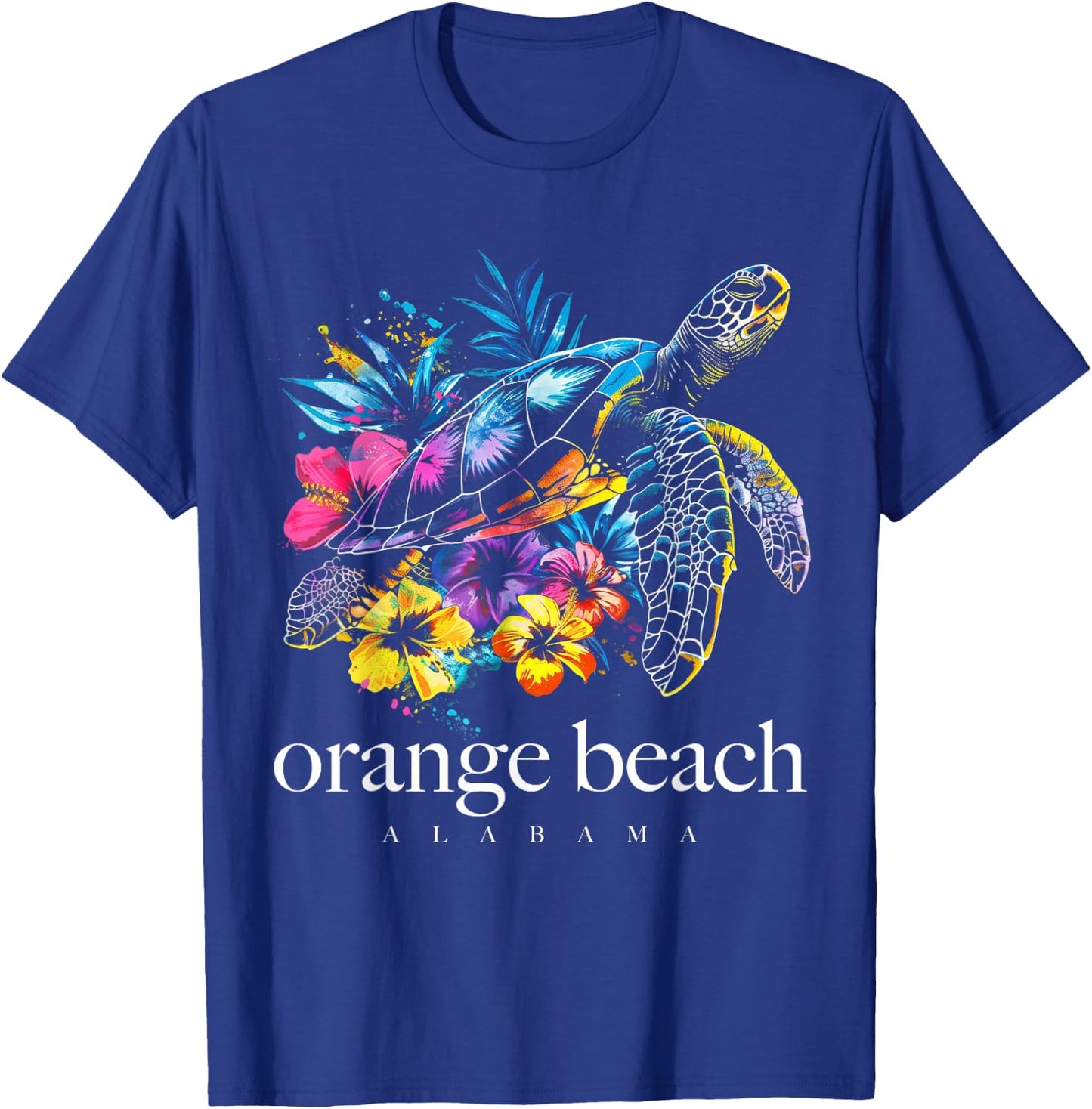 Orange Beach Alabama Florida Sea Turtle Souvenir T-Shirt - T-Shirt | Royal