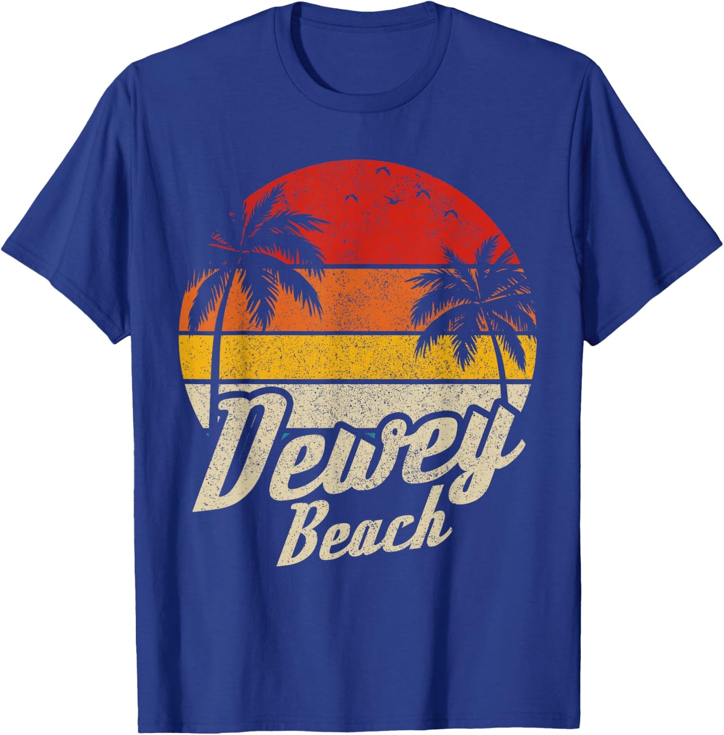Dewey Beach Delaware Vintage Surfer Surf Retro Vacation T-Shirt - T-Shirt | Royal