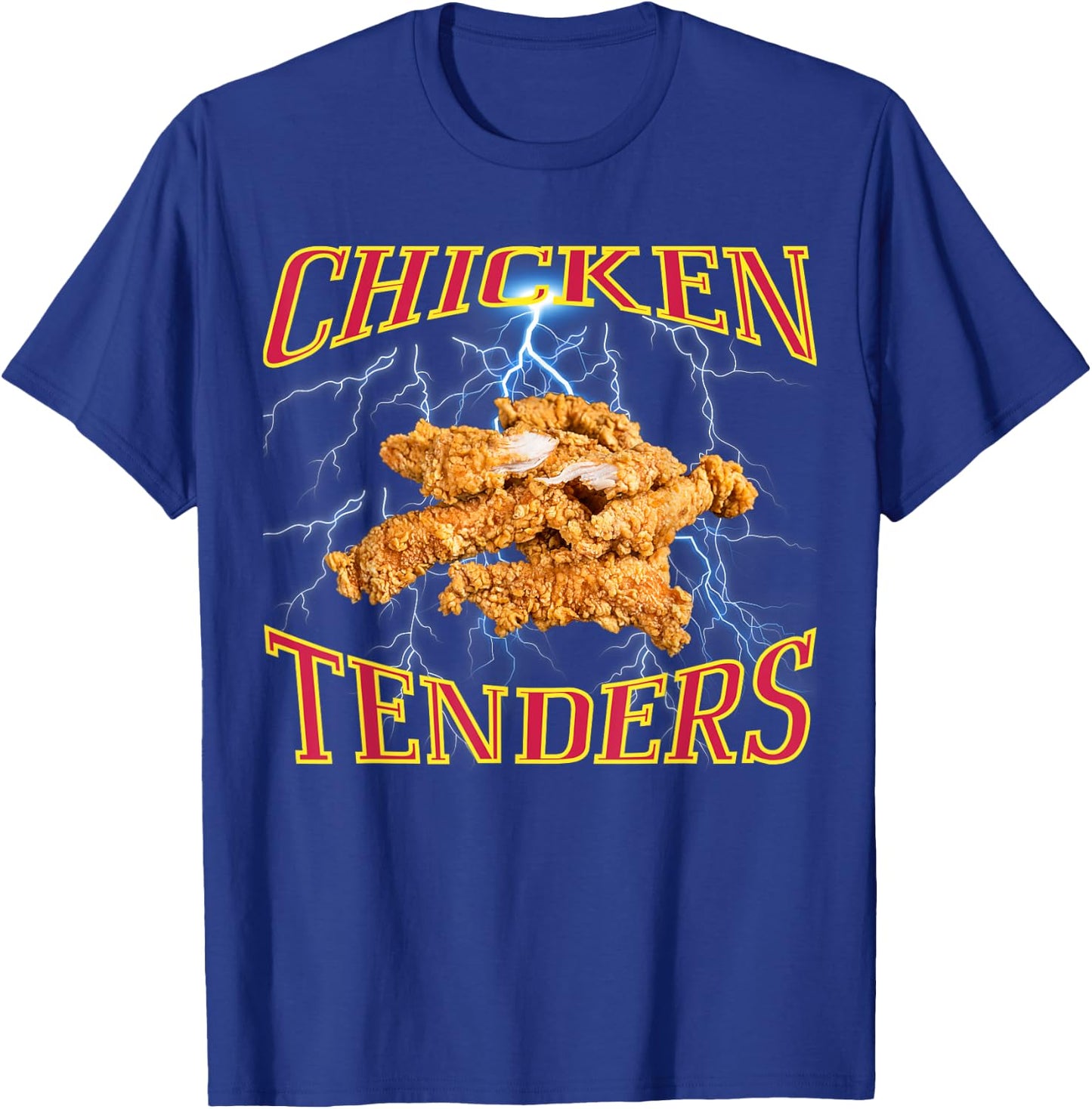 Chicken Tenders Funny Heavy Metal, Rap Bootleg Style Retro T-Shirt - T-Shirt | Royal